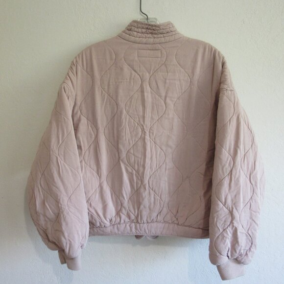 BLANK NYC Muted Pink Quilted Women's M Snap Closure Pockets Jacket - Picture 2 of 4
